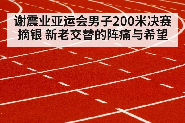 谢震业亚运会男子200米决赛摘银 新老交替的阵痛与希望